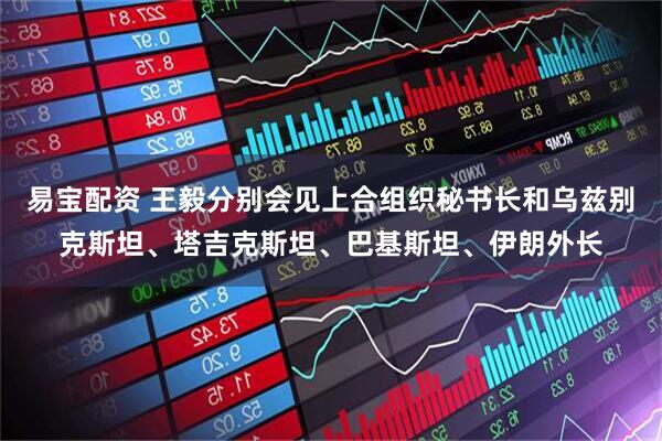 易宝配资 王毅分别会见上合组织秘书长和乌兹别克斯坦、塔吉克斯坦、巴基斯坦、伊朗外长